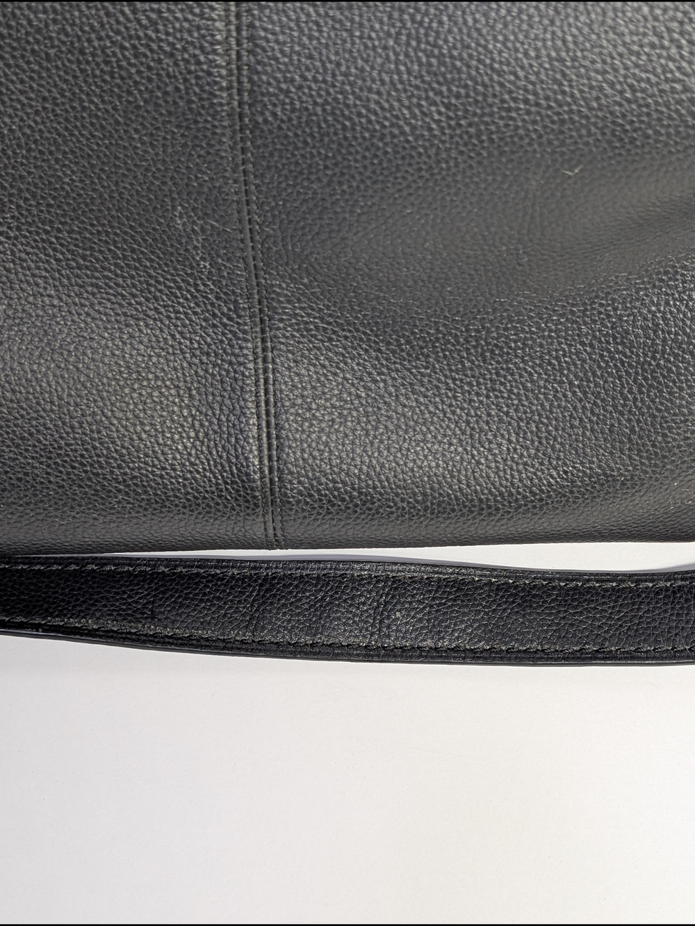 Coach 21378 Black Pebbled Leather Dufflette Crossbody Shoulder Bag Purse - Picture 4 of 11